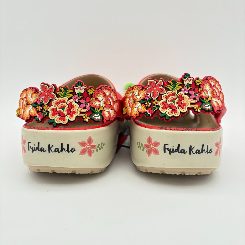 NWT Womens Size 12 Mens Size 10  Frida Kahlo Bone Red Crocs Classic Clogs - Picture 4 of 11